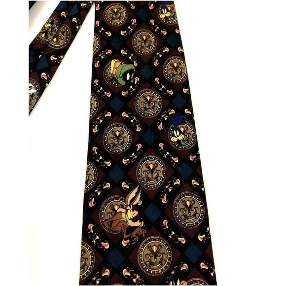 Looney Tunes Mania Tie Bugs Bunny Marvin Daffy Duck Roadrunner Coyote - Picture 3 of 6